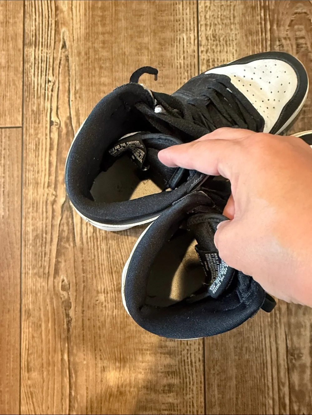 Nike Black and White High-Top Sneakers